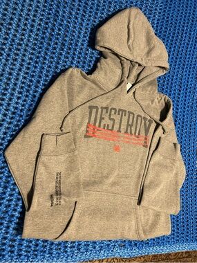 Gray 'DESTROY' Graphic Hoodie - Women’s Hooded Sweatshirt